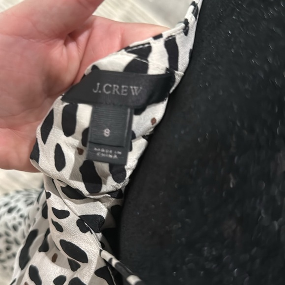 J. Crew Black and White Asymmetrical Ruffled Camisole - Picture 3 of 3